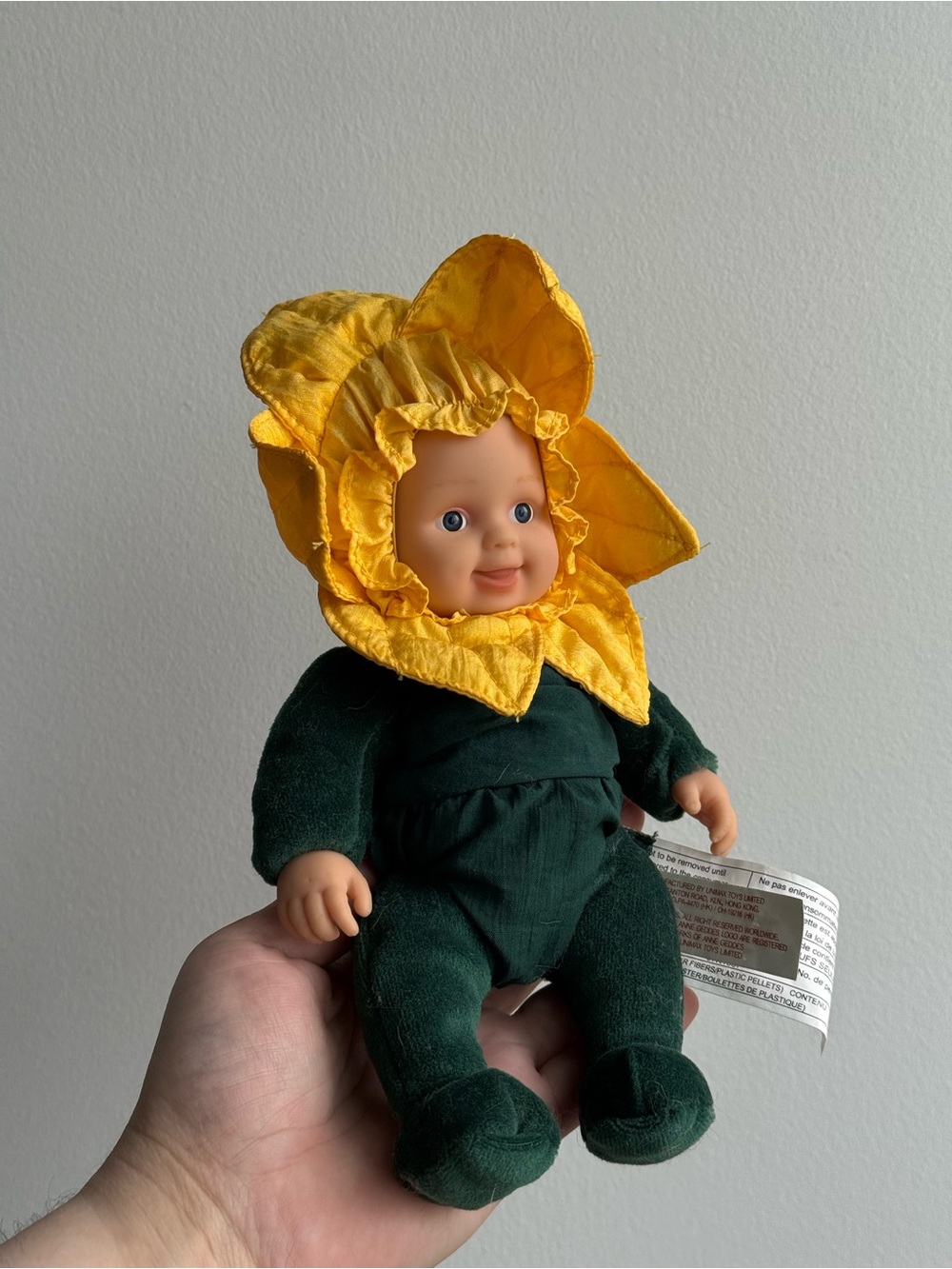 Sunflower Bean Bag Plush Doll Baby Anne Geddes 1990s Collectible Toy